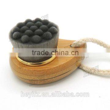 Hot Sell Wood Handle Comma Shaped Salient Point Bamboo-Charcoal Hair Face Cleaning Brush