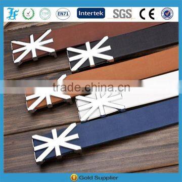 Wholesale british flag m word custom print leather belt 2015