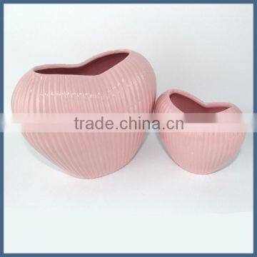 Pink Heart Shape Porcelain Home Decor Flower Vase photo-4