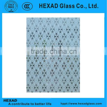 8mm Blue Acid Etched Glass in Building&Real Estate with CE&ISO Certificate