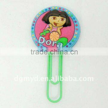 beautiful and special soft pvc paper clips/pvc clip/ plastic paper clip/ unique paper clips/fancy paper clips