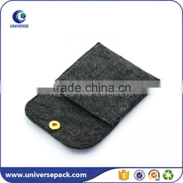 Soft 3mm thickness envelope felt pouch button closure