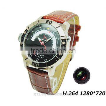 H.264 1280*720 4gb/8gb/16gb hidden dvr waterproof IR night vision phinhole watch camera