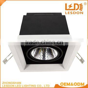 New Design Professional Dimbal Square 12w 15w Cob Led Grille Downlight photo-2