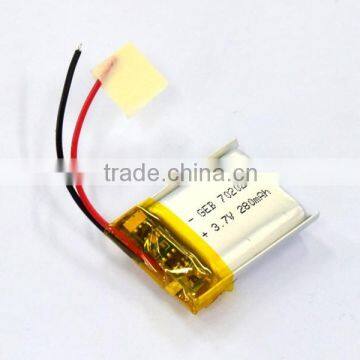 GEB702025 3.7v 280mah lipo rechargeable Lithium Ion Polymer battery