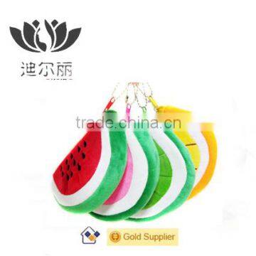 Small Pink Plush Fruit Watermelon Coin Purse photo-2