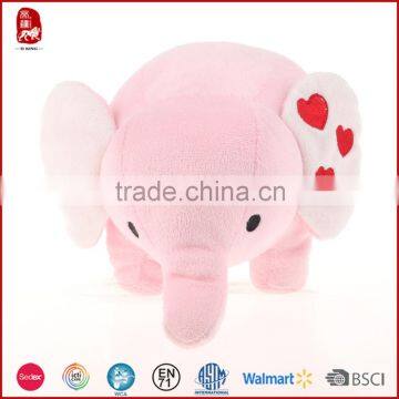 Valentine Gift Cute Pink Plush and Stuffed Elephant Toys with Big Ears