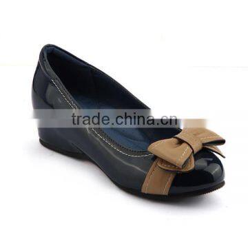 Korea style dress shoes with butterfly accessories height increasing service shoes for women