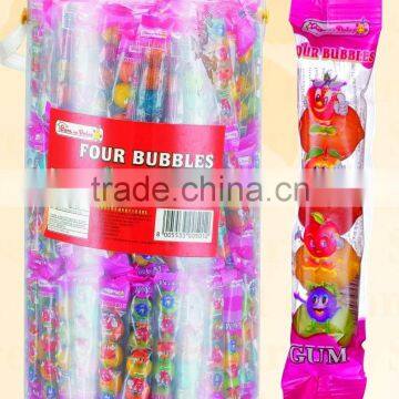 4ct tube packed watermelon gum balls in PVC jar(fruit flavor chewing gum confectionery)