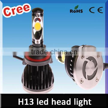 Super bright canbus high lumen SMD led patent cooling system design h13 cree led headlight for auto