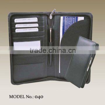 Leather Cheque book folder multiple utility