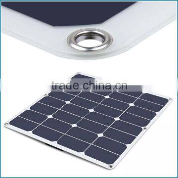 50W Semi Flexible SUNPOWER sharp solar panel for big battery