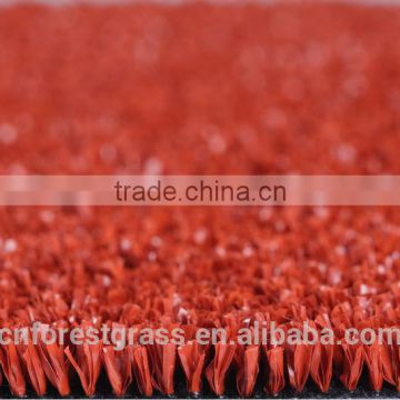 Traditional red tennis artificial grass