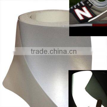 Silver reflective pu leather for shoes