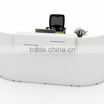 Oval shape reception counter