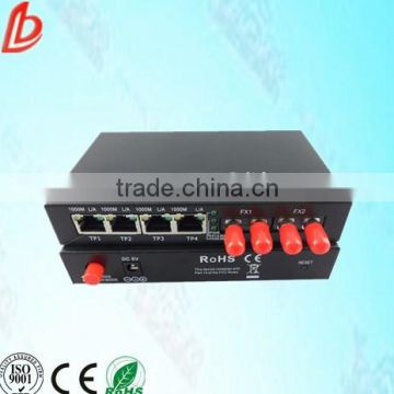 Gigabit Ethernet ST 10/100/1000M fiber optic media converter,4 port fiber optic media converter ,ftth optical receiver