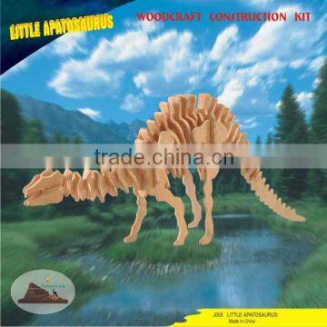 Little Apatosaurus Dinosaur 3D Puzzle Wood Craft Construction Kit New