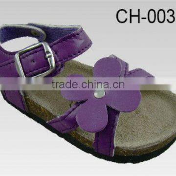 Big purple folwer kids import sandals