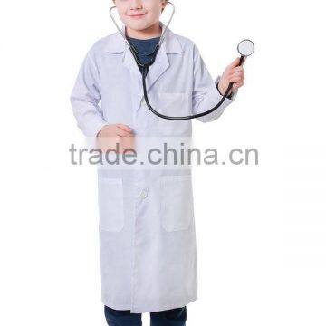 Cheap child double breasted wholesale kids white lab coat