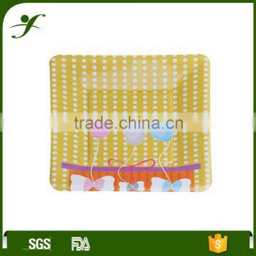 Disposable Retangular Gold Paper Plate With Printing photo-4