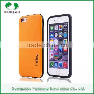 Guangzhou Factory Price Fashion Cell Phone Case Cover TPU+PC Gloss Finish 10 Color mobile phone shell For iPhone 6 / 6S Plus