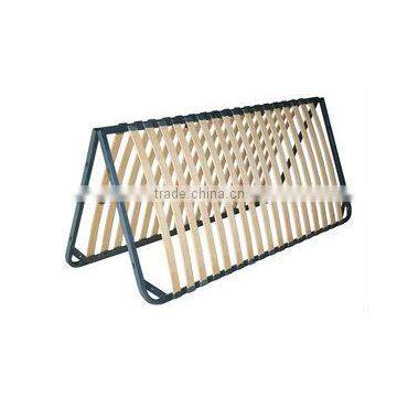 Folding slat bed frame