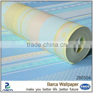 Simple design non woven vertical stripes wallpaper