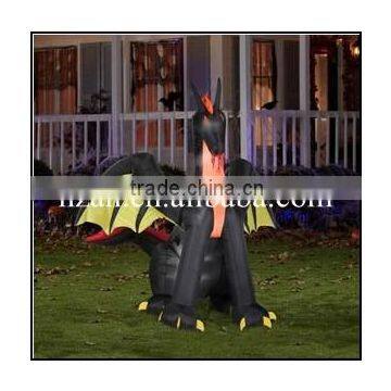 inflatable bat/airblown inflatables animated fire dragon with wings halloween decoration