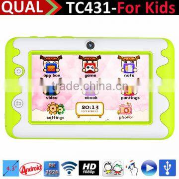 4.3inch children tablet toy RK2926 Cortex A9 1.3GHz 480*272 Pixels HD Screen B