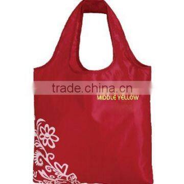 190T polyester custom foldable fancy shoppin bag