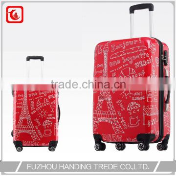 leisure international luggage , 24 luggage trolley abs pc print