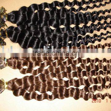 Keratin hair extesnion/prebonded hair/hair extension-U/I shape 1#