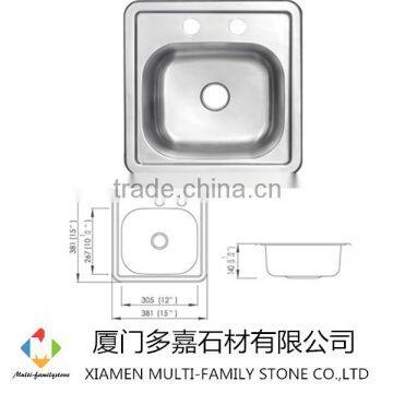 Chinese cheap Single Bowl sink Top-mount stainless steel sink TD-09