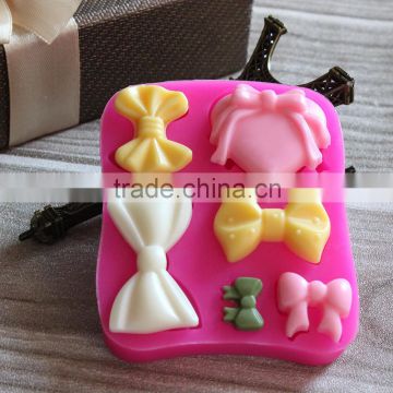 Bowknot Shape Silicone Cake Mold , Christmas Decoration Silicone Cake Mold Wholesale