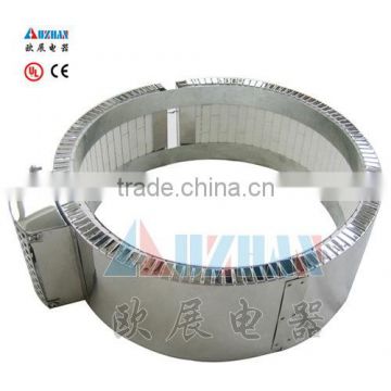 Ceramic heater band for rubber manufacturing machine