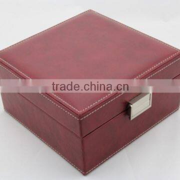 Wooden gift boxes for watches / luxury humidor cigar watch box with pillow for pu leather watch display box