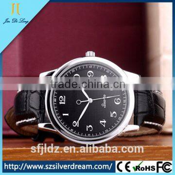 Wholesale Watch PU Leather Quartz Watches Japan Movt Custom Free Logo Anticlockwise Watches