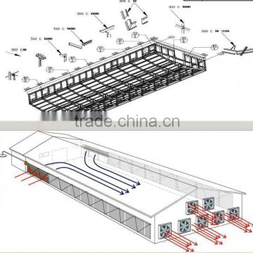 A-type chicken shed poultry farm/design chicken farme equipments