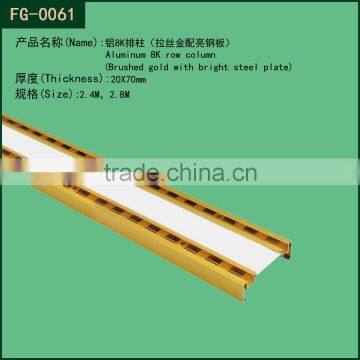 Light duty shop decorated aluminum perforated channel