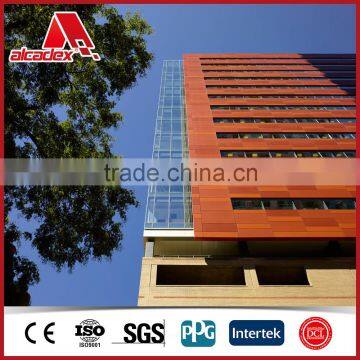 corrugated aluminum panels for curtain wall cladding