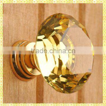 Cheap Crystal Glass Brass Door Knobs For Cabinet Handles