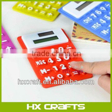 Portable Magnetic Fridge Sticker Silicone Calculator White Red