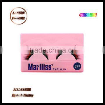 Marlliss513 novel strip eyelashes/Own Brand/OEM/Private Label Wholesale 100% Silk Lashes Packaging