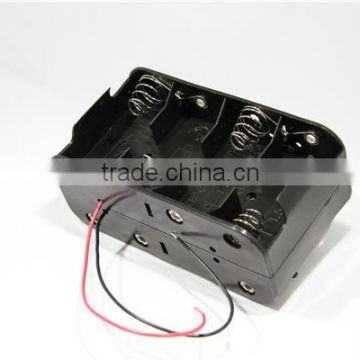 Plastic Battery Holder with leads for 8 pcs cells batteries