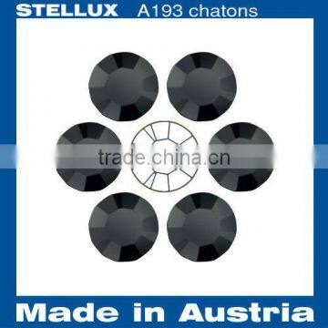 Stellux A193 Glass Point back rhinestones Jet