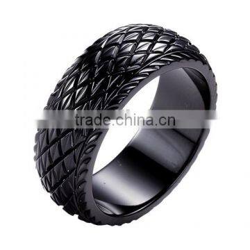 durable black zirconium ring for men