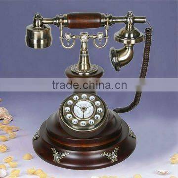 Decoration Wooden Retro Home Telephone