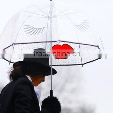 Street Picture with Red Umbrella