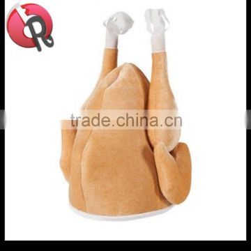 Roasted Turkey Chicken Hat Adult Costume Accessory NEW Thanksgiving