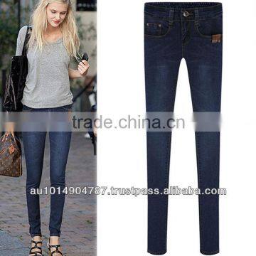 latest EUROPEAN lady denim jean 9585